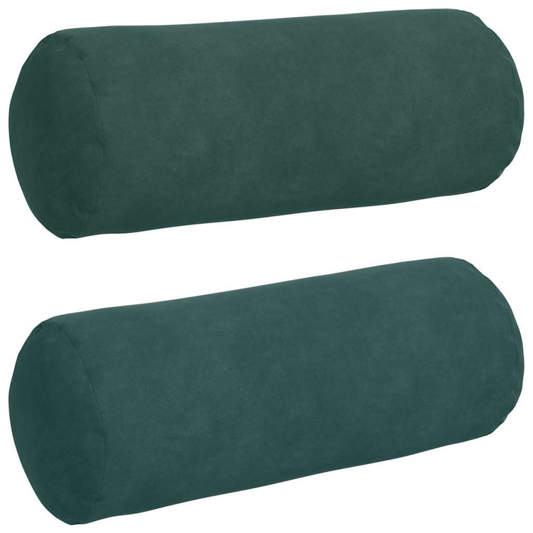 VidaXL traversins 2 pièces tissu corde vert foncé ø 15 x 40 cm