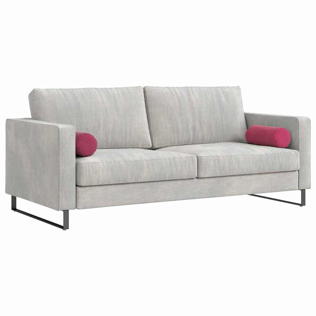 VidaXL traversins 2 pièces rouge vin ø 15 x 40 cm tissu corde