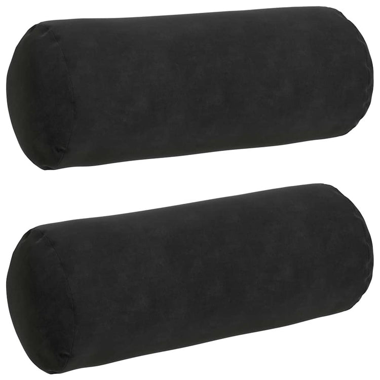 VidaXL traversins 2 pièces noir ø 15 x 40 cm tissu corde
