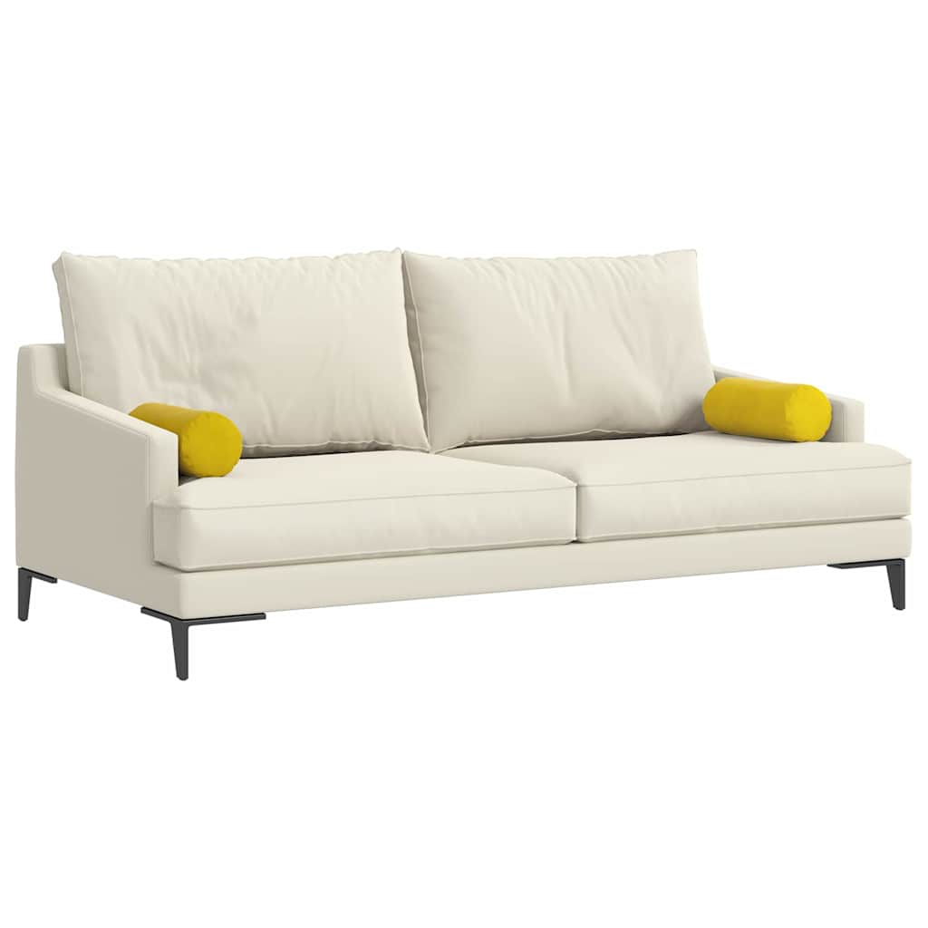 VidaXL traversins 2 pièces jaune ø 15 x 40 cm tissu corde