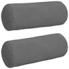 VidaXL traversins 2 pièces gris foncé ø 15 x 40 cm tissu microfibre
