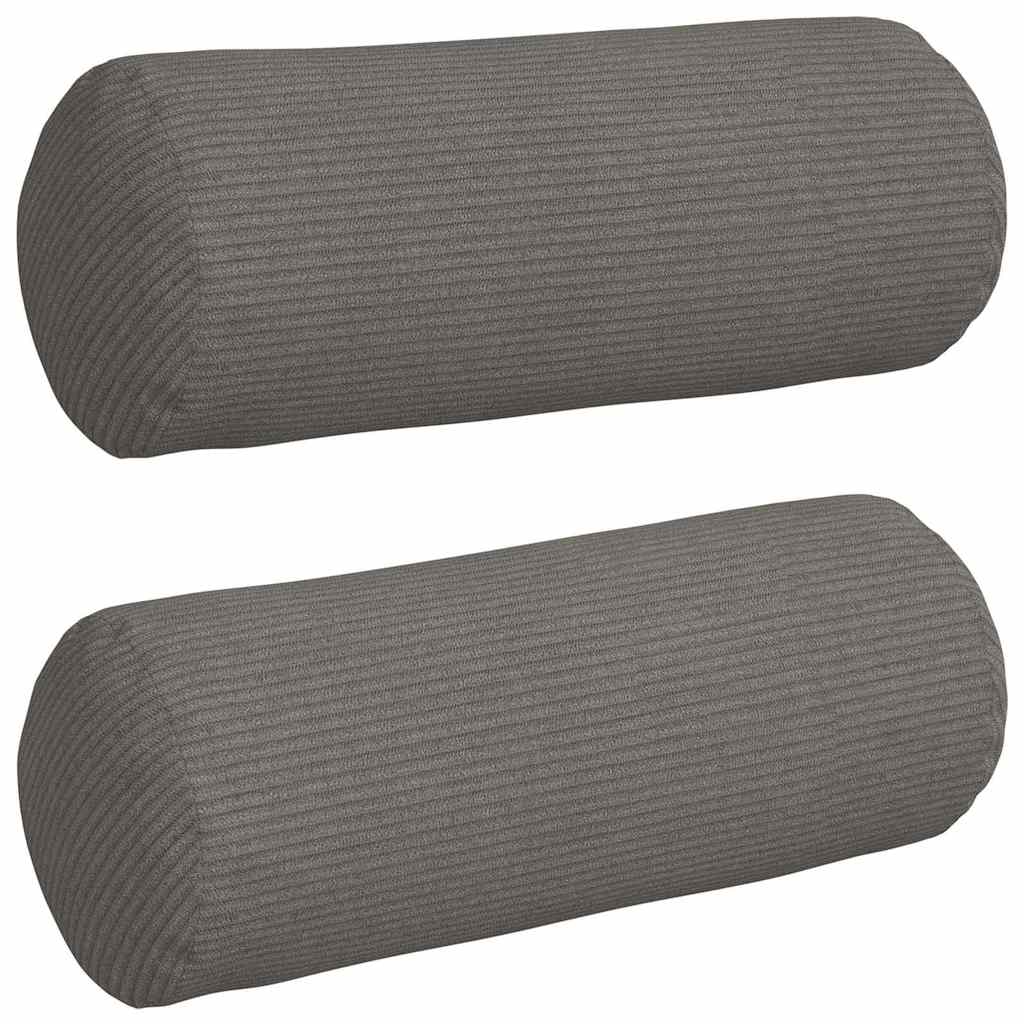 VidaXL traversins 2 pcs gris clair ø 15 x 40 cm tissu en coton