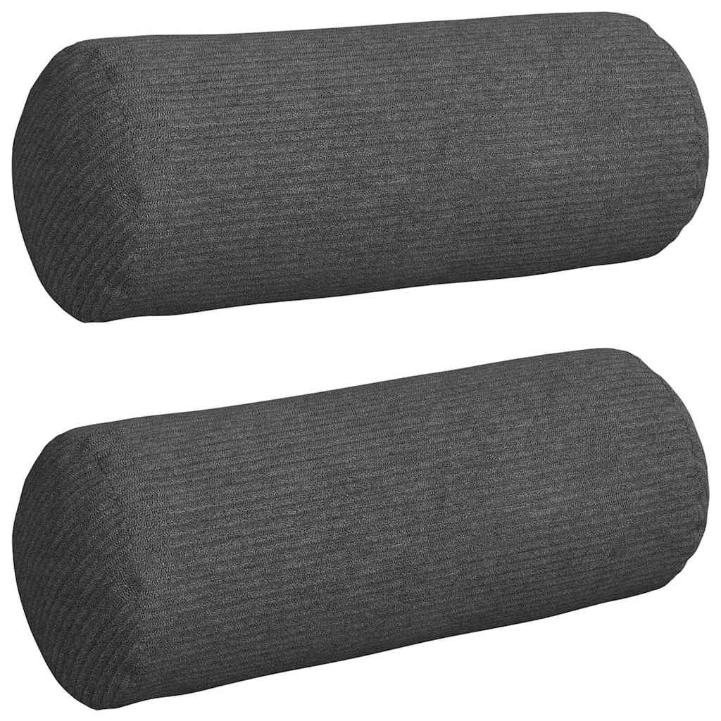 VidaXL traversins 2 pièces tissu corde gris foncé ø 15 x 40 cm