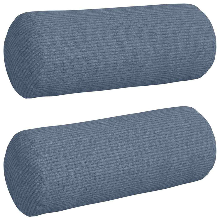 VidaXL traversins 2 pièces bleu ø 15 x 40 cm tissu corde