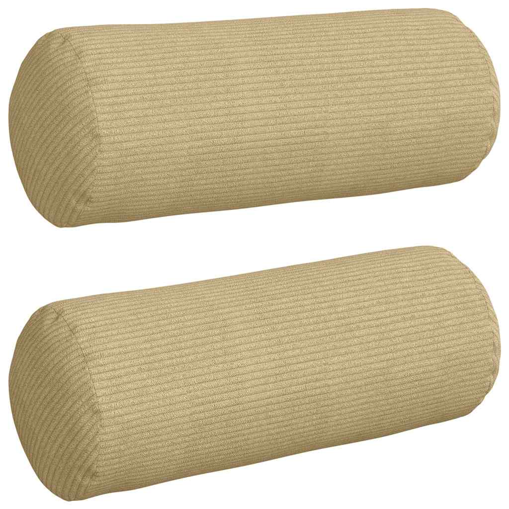 VidaXL traversins 2 pièces gris vert ø 15 x 40 cm tissu corde