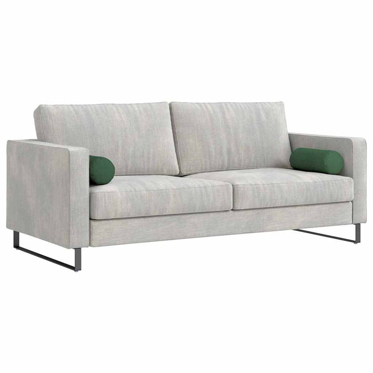 VidaXL traversins 2 pièces tissu corde vert foncé ø 15 x 40 cm