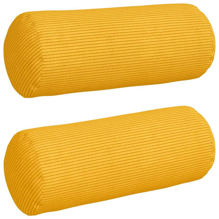 VidaXL traversins 2 pièces jaune clair ø 15 x 40 cm tissu corde