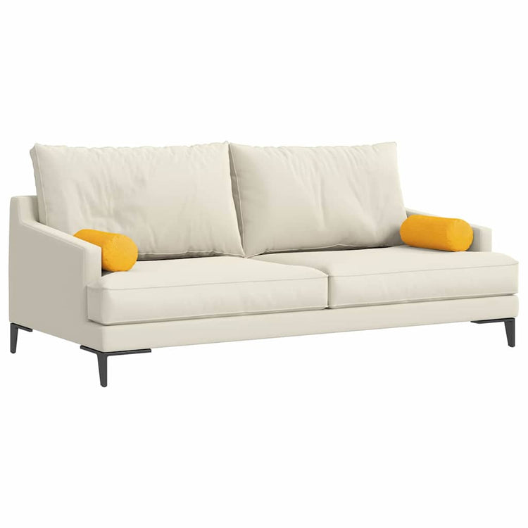 VidaXL traversins 2 pièces jaune clair ø 15 x 40 cm tissu corde