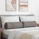 VidaXL traversins 2 pièces taupe ø 25 x 70 cm tissu