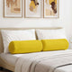 VidaXL traversins 2 pièces jaune clair ø 25 x 70 cm tissu