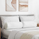 VidaXL traversins 2 pièces blanc ø 25 x 70 cm tissu