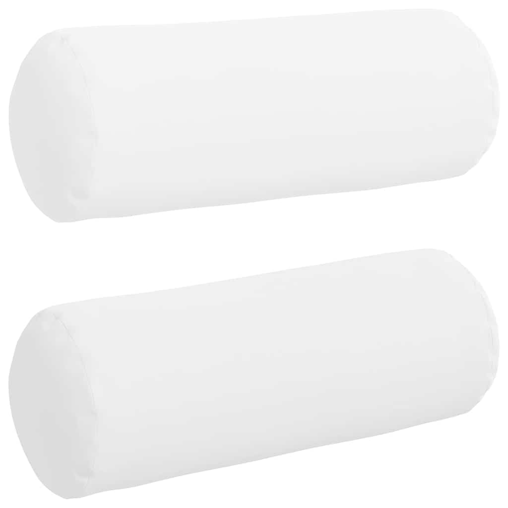 VidaXL traversins 2 pièces blanc ø 25 x 70 cm tissu