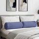 VidaXL traversins 2 pièces bleu jeans ø 25 x 70 cm tissu