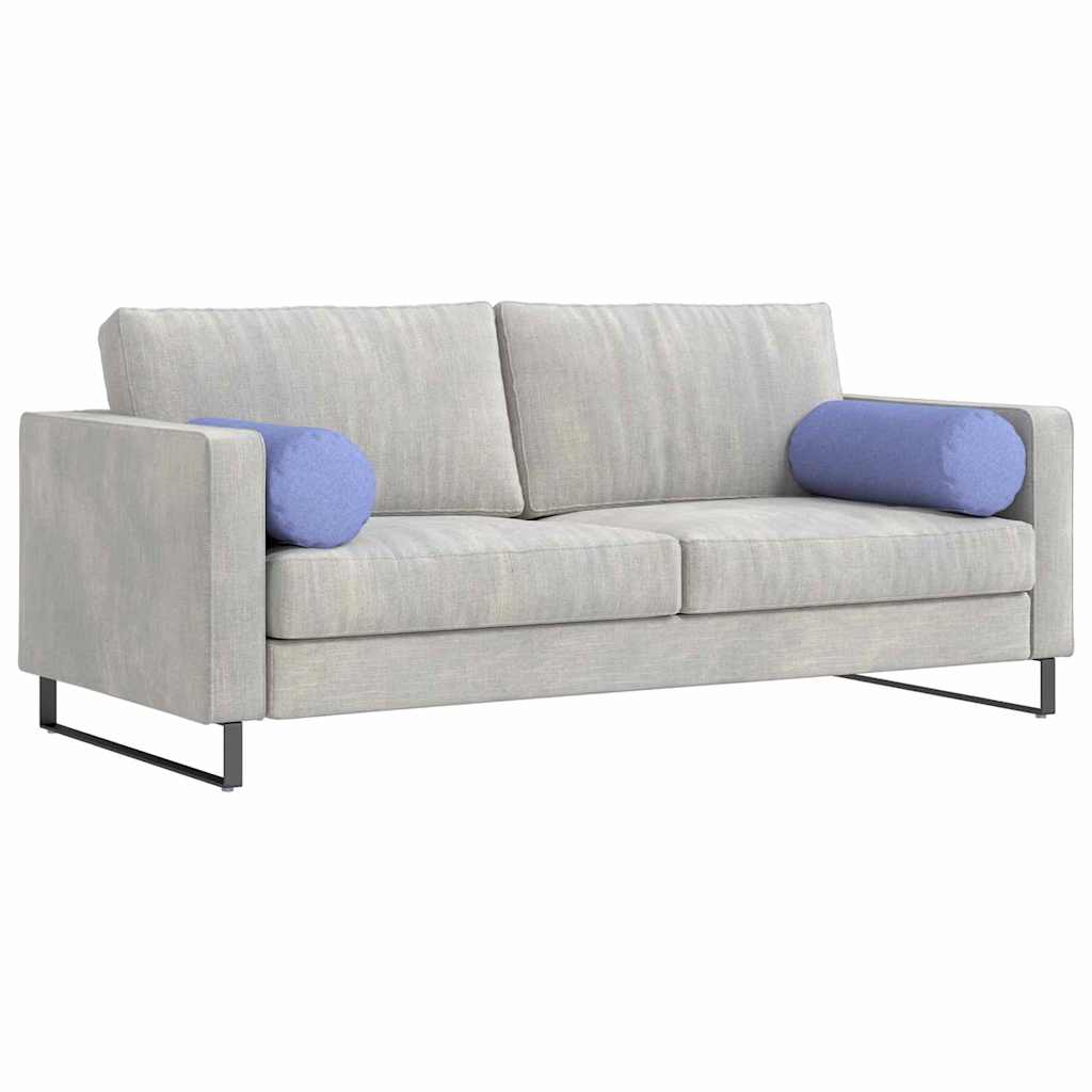 VidaXL traversins 2 pièces bleu jeans ø 25 x 70 cm tissu
