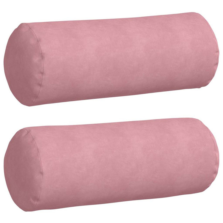 VidaXL traversins 2 pièces rose ø 25 x 70 cm tissu corde