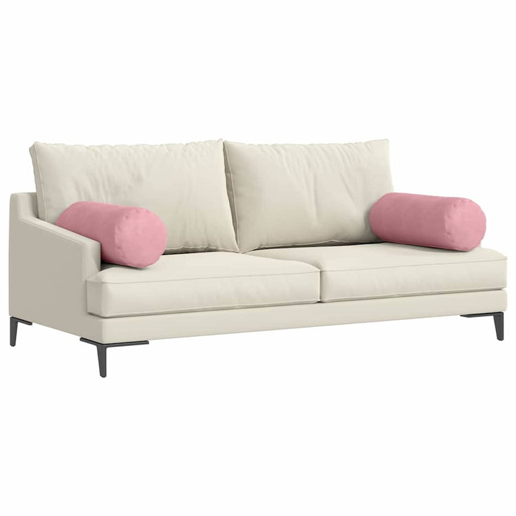 VidaXL traversins 2 pièces rose ø 25 x 70 cm tissu corde