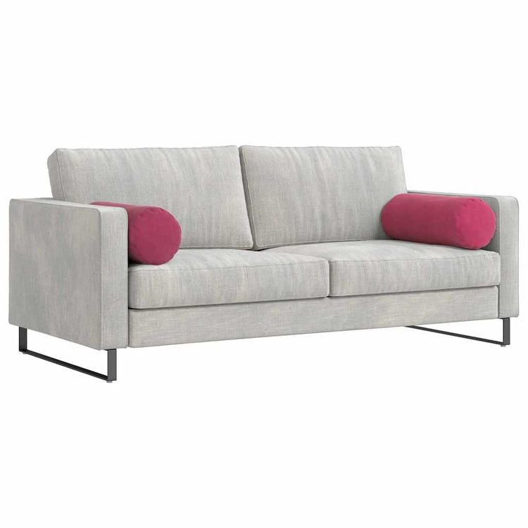 VidaXL traversins 2 pièces rouge vin ø 25 x 70 cm tissu corde