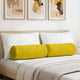 VidaXL traversins 2 pièces jaune ø 25 x 70 cm tissu corde