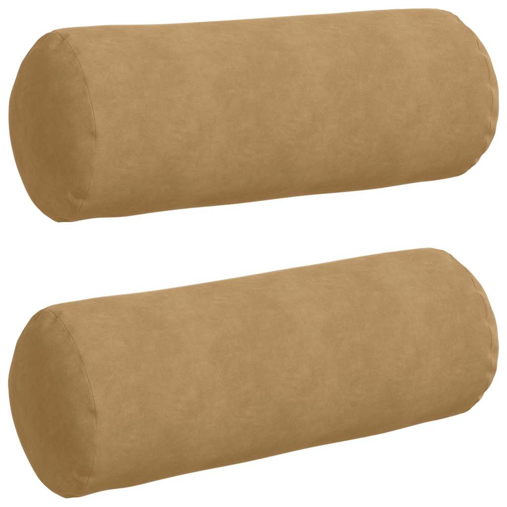 VidaXL traversins 2 pièces marron ø 25 x 70 cm tissu corde