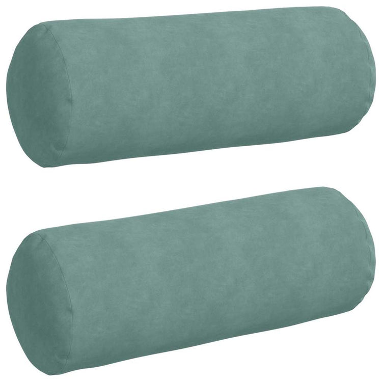 VidaXL traversins 2 pièces vert d'eau ø 25 x 70 cm tissu corde
