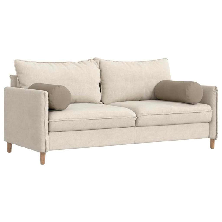 VidaXL traversins 2 pièces taupe ø 25 x 70 cm tissu microfibre