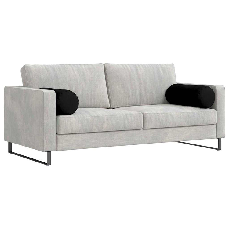 VidaXL traversins 2 pièces noir ø 25 x 70 cm tissu microfibre