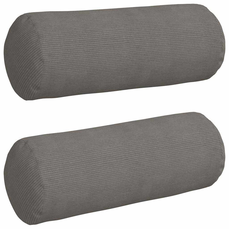 VidaXL traversins 2 pièces gris clair ø 25 x 70 cm tissu corde