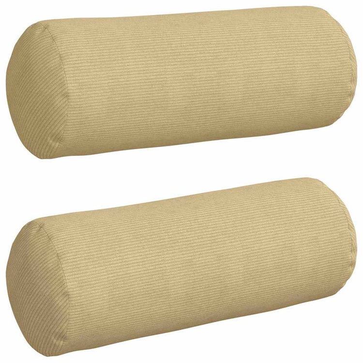 VidaXL traversins 2 pièces gris vert ø 25 x 70 cm tissu corde