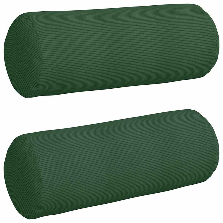 VidaXL traversins 2 pièces tissu corde vert foncé ø 25 x 70 cm