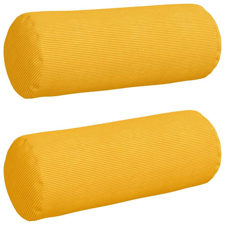 VidaXL traversins 2 pièces jaune clair ø 25 x 70 cm tissu corde