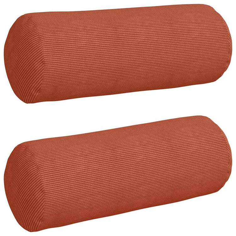 VidaXL traversins 2 pièces rouge-orange ø 25 x 70 cm tissu corde
