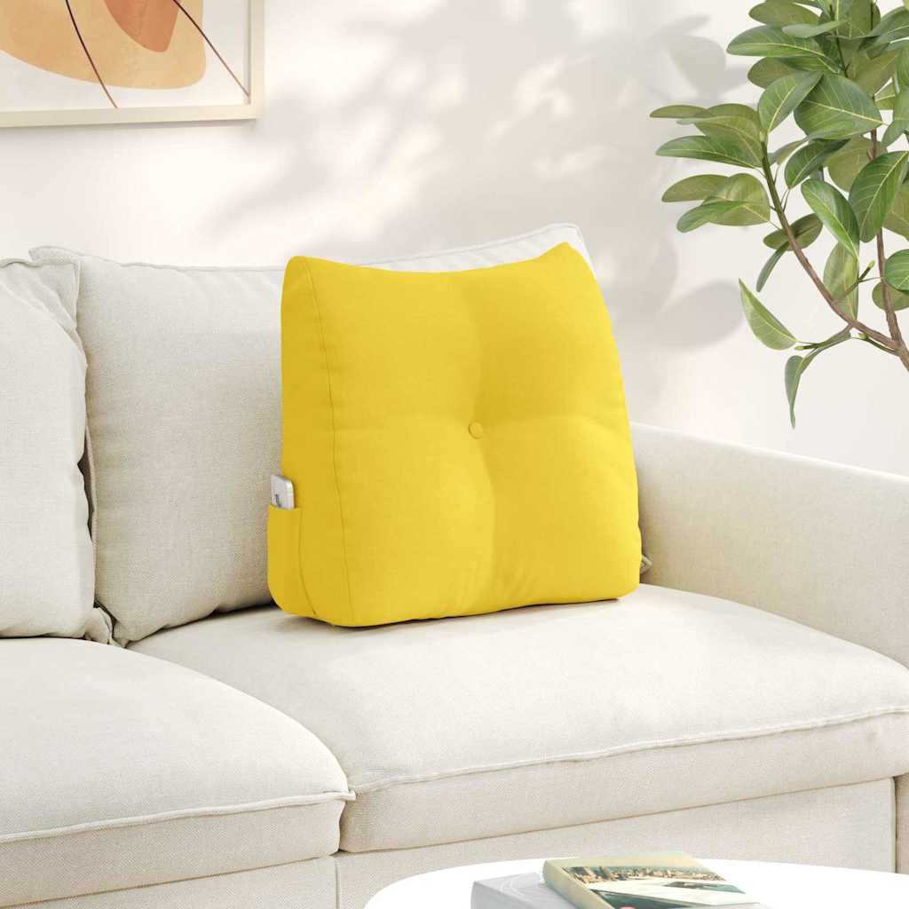 Vidaxx coussin de dossier jaune clair 45 x 24 x 50 cm tissu