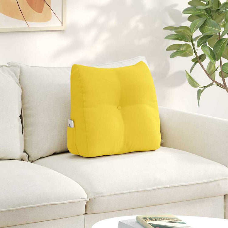 Vidaxx coussin de dossier jaune clair 45 x 24 x 50 cm tissu