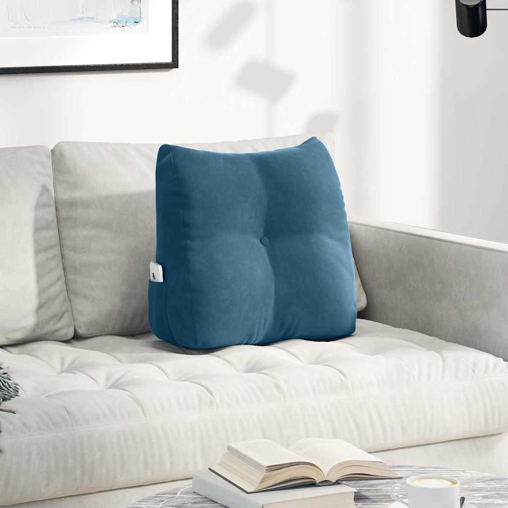 Vidaxx coussin de dossier bleu 45 x 24 x 50 cm velours