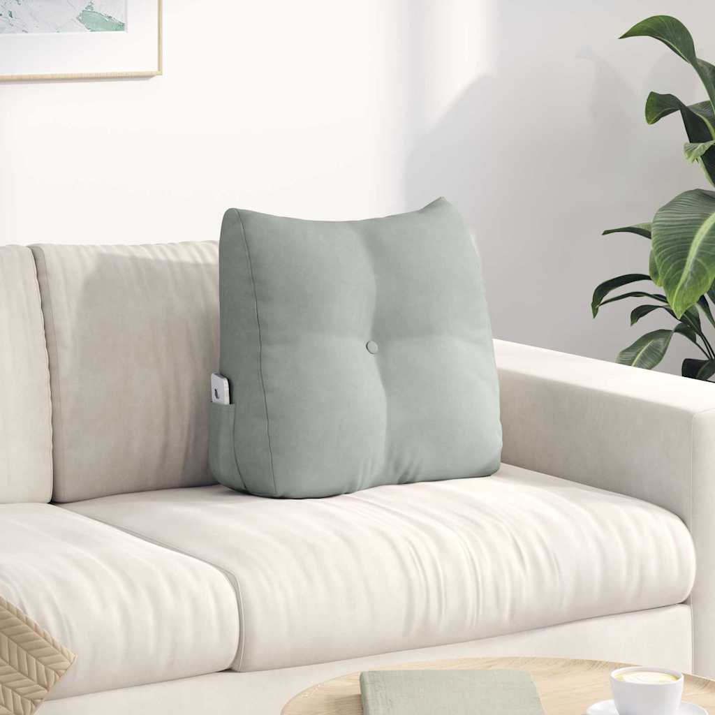 Vidaxx coussin de dossier gris clair 45 x 24 x 50 cm velours
