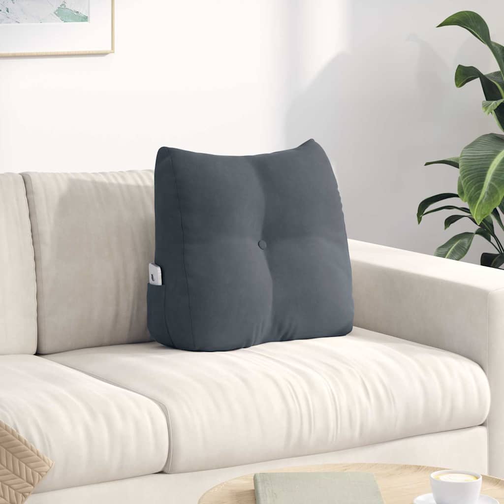 Vidaxx coussin de dossier gris foncé 45 x 24 x 50 cm velours