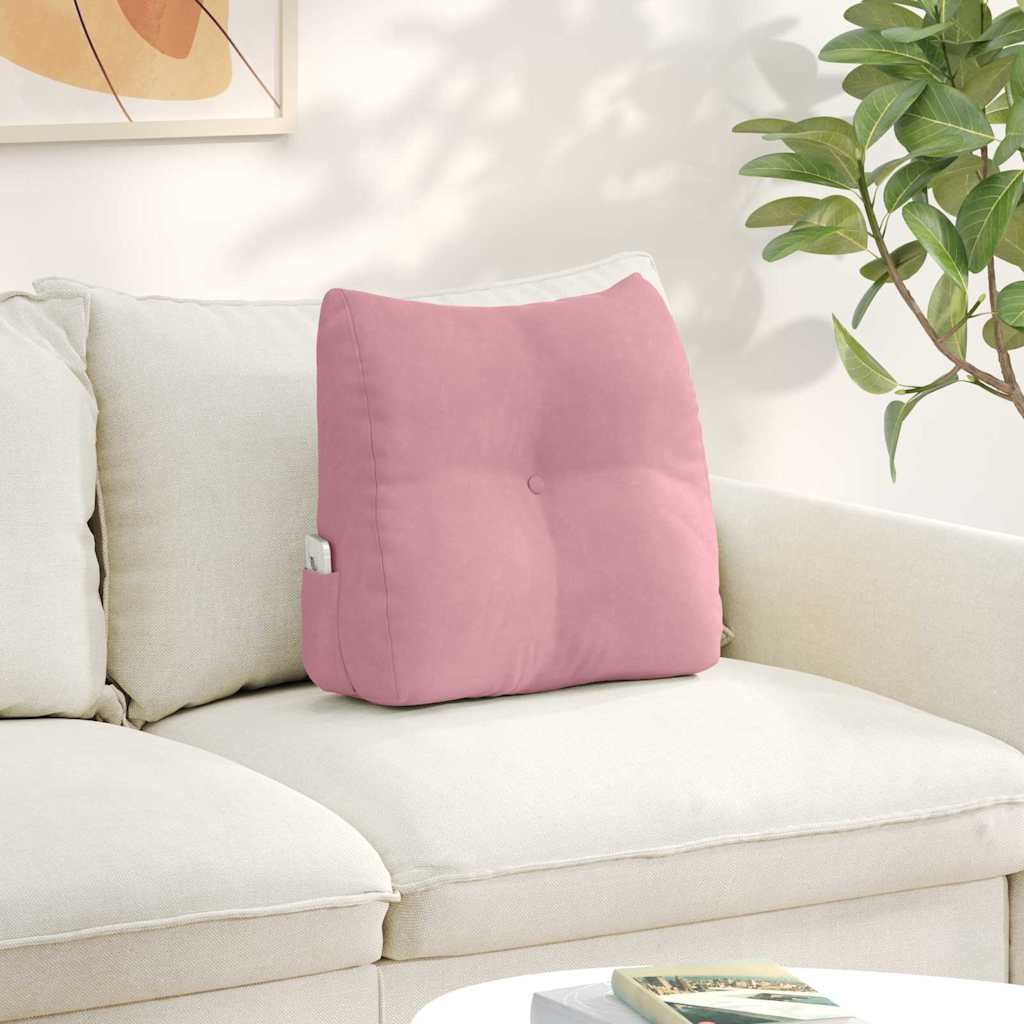 Vidaxx coussin de dossier rose 45 x 24 x 50 cm velours