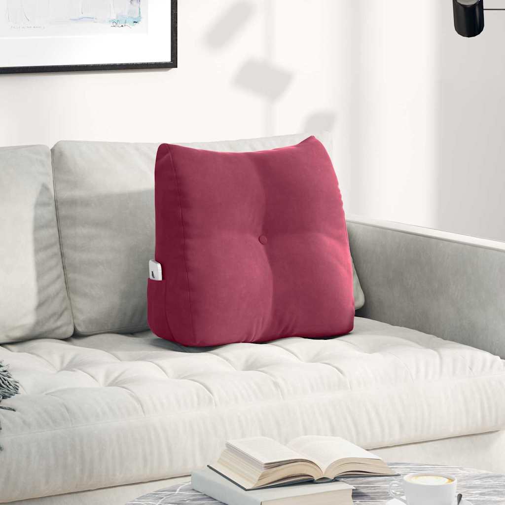 Vidaxx coussin de dossier rouge vin 45 x 24 x 50 cm velours