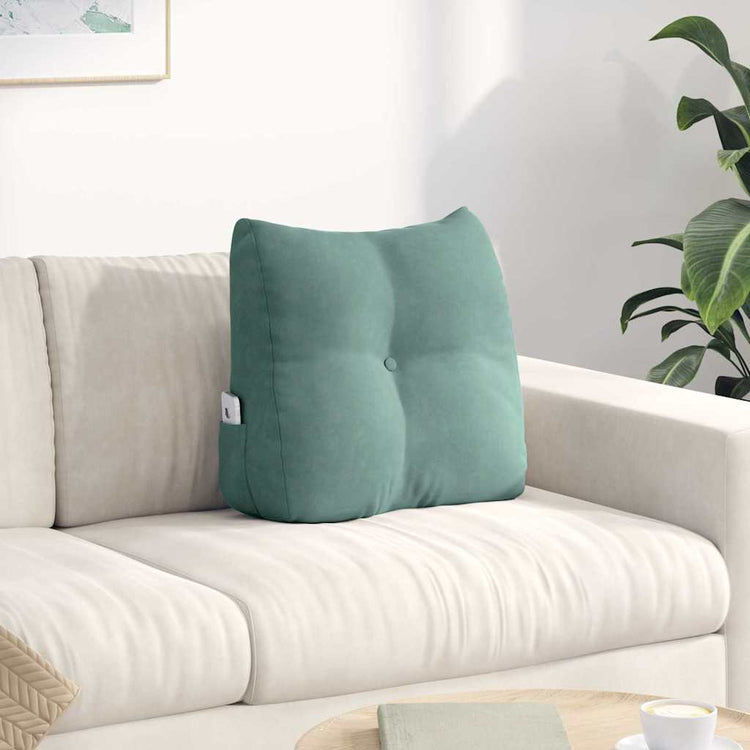 Vidaxx coussin de dossier vert d'eau 45 x 24 x 50 cm velours