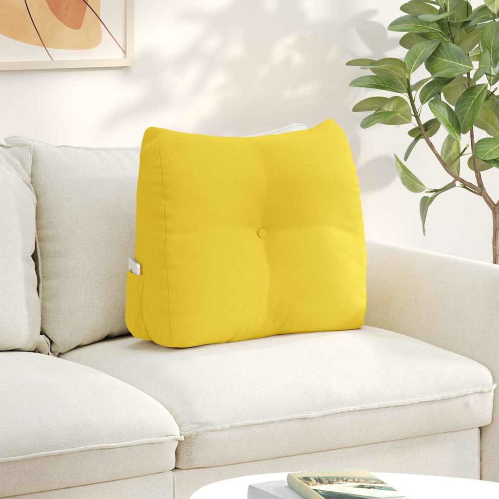 Vidaxx coussin de dossier jaune clair 60 x 24 x 50 cm tissu