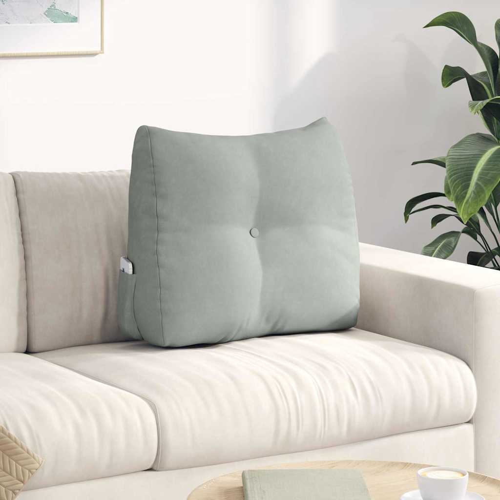 Vidaxx coussin de dossier gris clair 60 x 24 x 50 cm velours