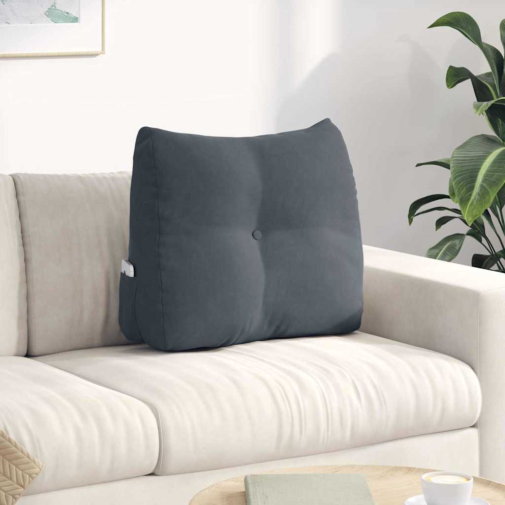 Vidaxx coussin de dossier gris foncé 60 x 24 x 50 cm velours