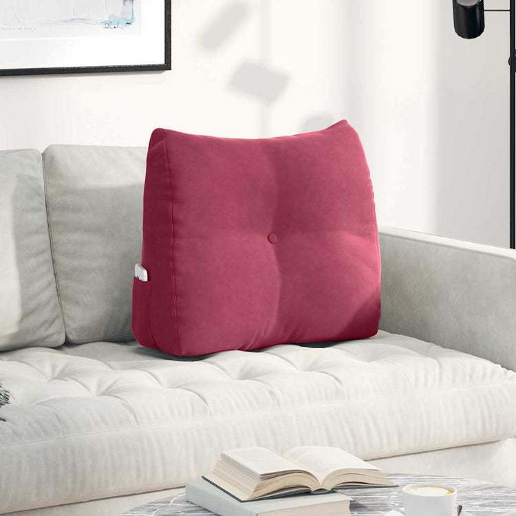 Vidaxx coussin de dossier rouge vin 60 x 24 x 50 cm velours