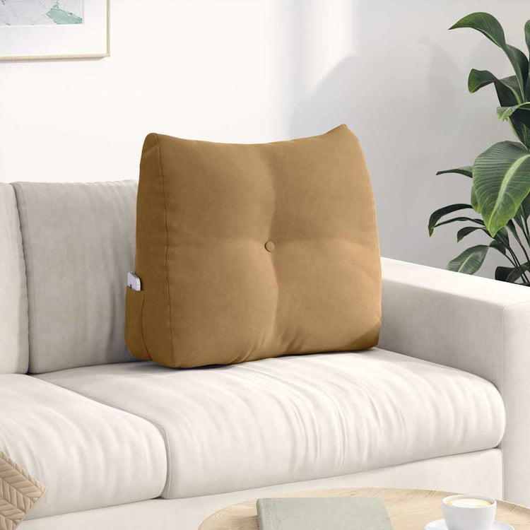 Vidaxx coussin de dossier marron 60 x 24 x 50 cm velours