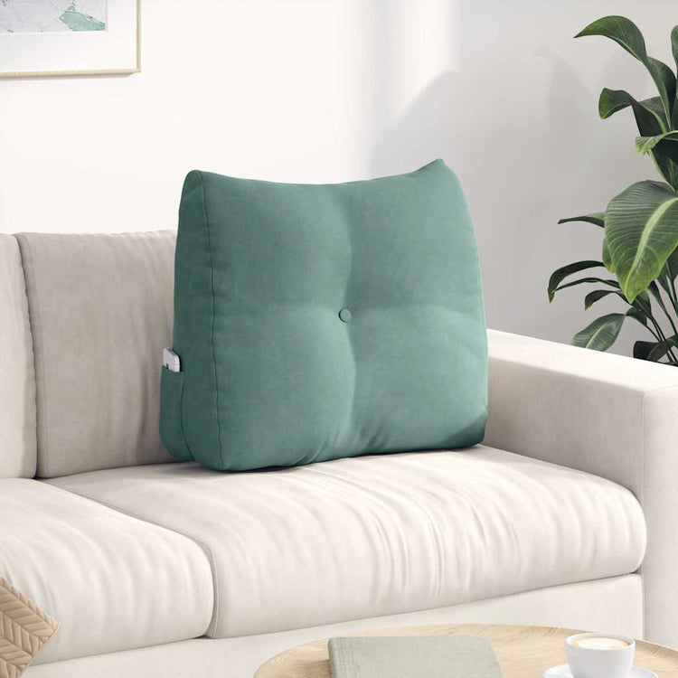 Vidaxx coussin de dossier vert d'eau 60 x 24 x 50 cm velours