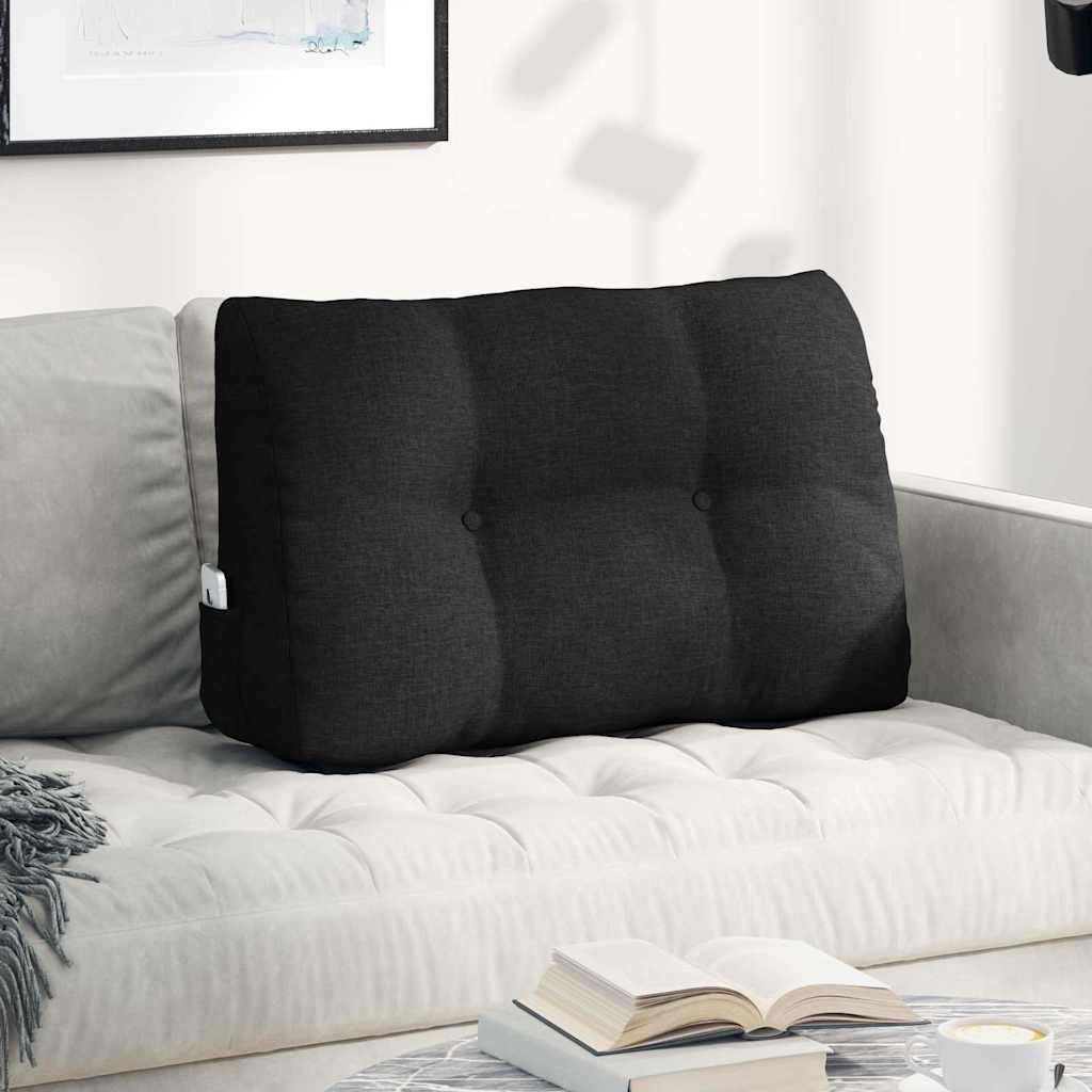 Vidaxx coussin de dossier noir 80 x 24 x 50 cm tissu