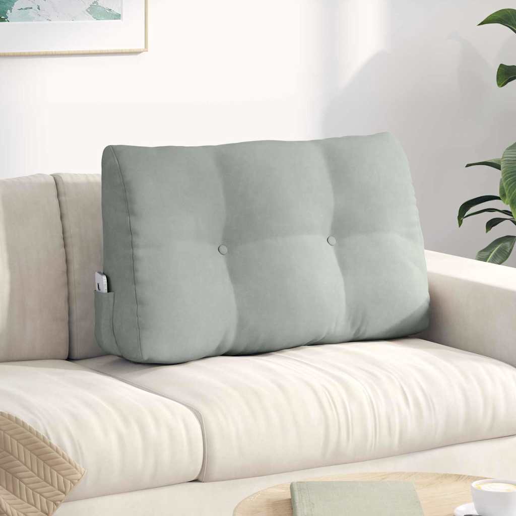 Vidaxx coussin de dossier gris clair 80 x 24 x 50 cm velours