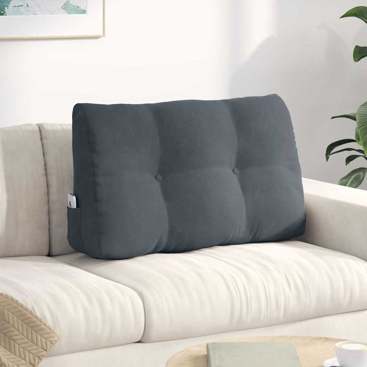 Vidaxx coussin de dossier gris foncé 80 x 24 x 50 cm velours