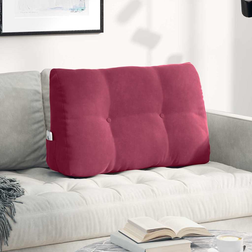 Vidaxx coussin de dossier rouge vin 80 x 24 x 50 cm velours