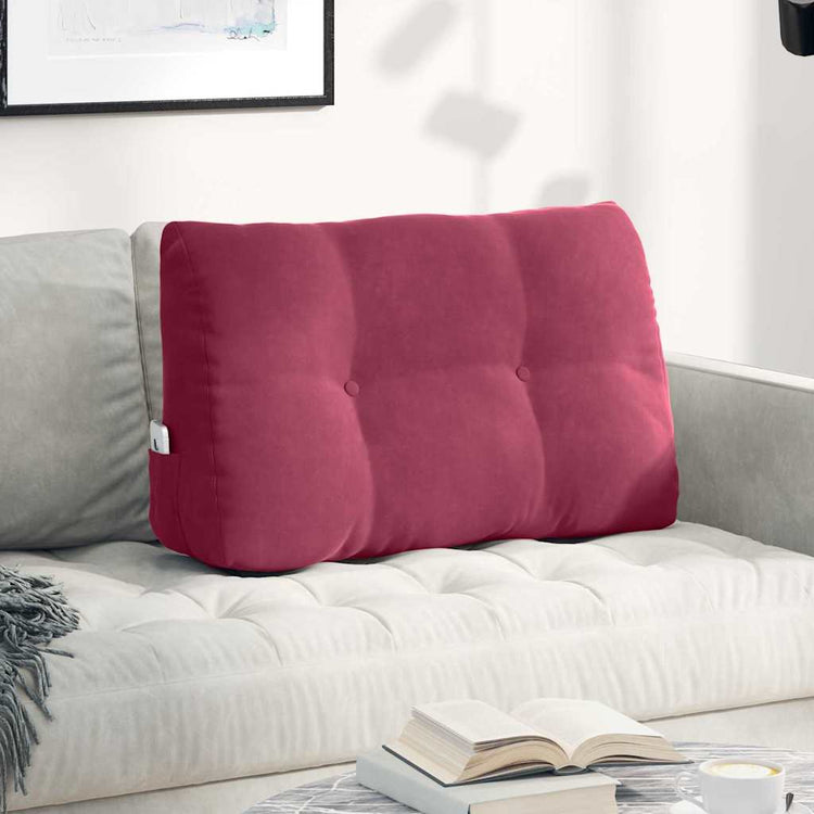Vidaxx coussin de dossier rouge vin 80 x 24 x 50 cm velours